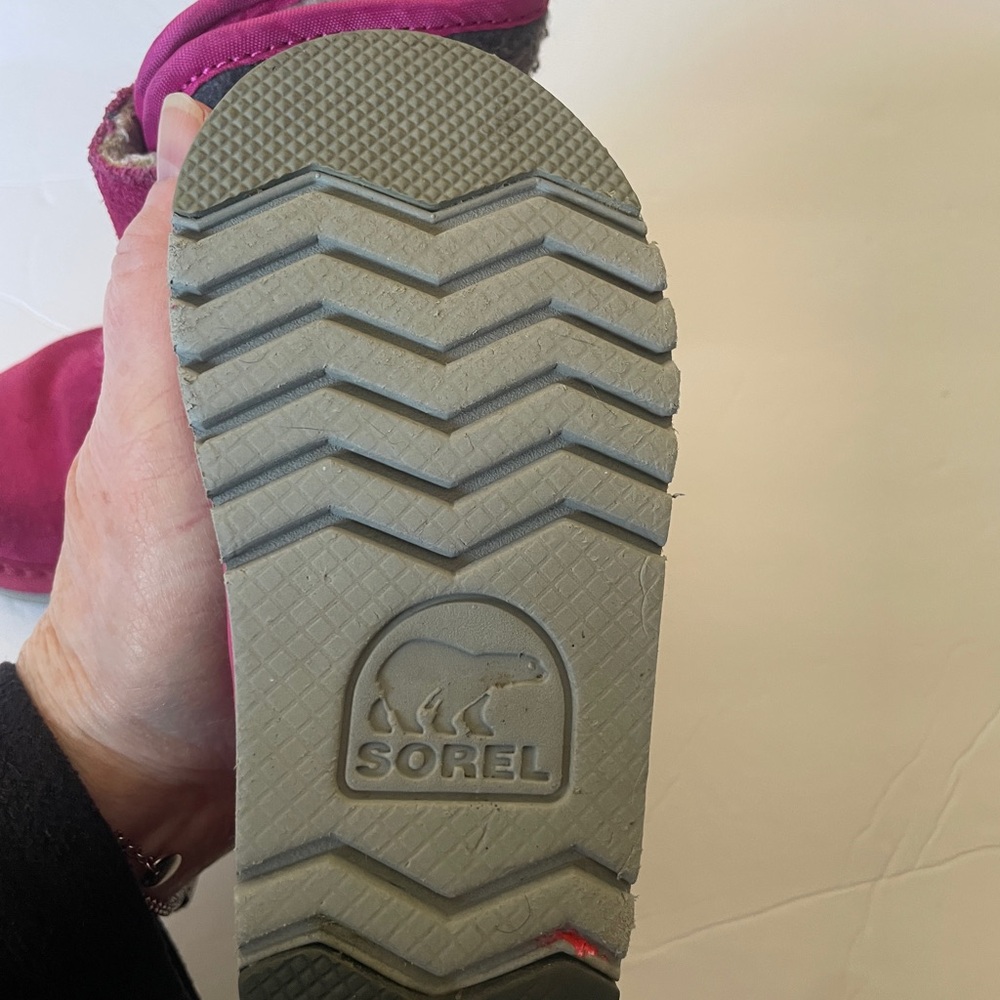 Sorel Kids' Fuchsia and Charcoal Boots - Picture 3 of 5